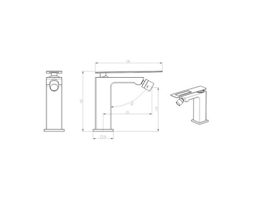 Boheme Q Смеситель для биде, цвет: chrome 146-CRCR.2