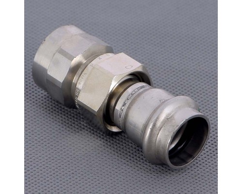 Муфта разъёмная пресс-В с плоской прокладкой нержавеющая сталь Sanpress Inox VIEGA 22x3/4"