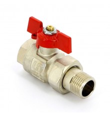 Кран шаровой НВ 1/2" UNI-FITT полнопроходной бабочка с разъемным соединением
