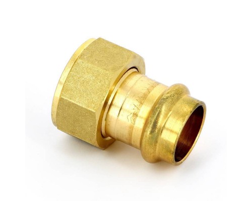 Муфта пресс IBP 22 х 1" с накидной гайкой бронза Муфта пресс IBP 22 х 1" с накидной гайкой бронза