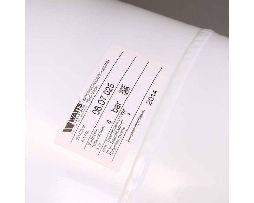 Расширительный бак белый Saniflex SG для ГВС WATTS Ind присоединение 3/4" 25л