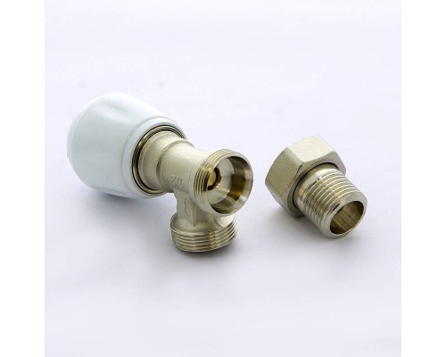 Вентиль НН угловой для радиаторов с разъемным соединением EMMETI 1/2"-М24x19