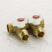 Коллектор НВ 3/4" с кранами UNI-FITT 2 выхода 1/2"Н 40мм