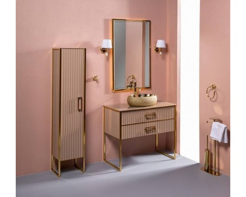Boheme Monaco Шкаф-пенал подвесной 35х30х170h см, цвет: золото 868-CPG-L Boheme Monaco Шкаф-пенал подвесной 35х30х170h см, цвет: золото 868-CPG-L