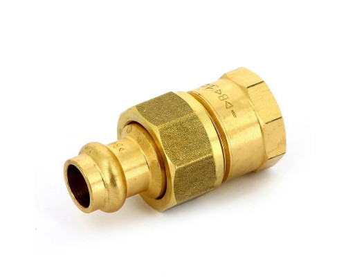 Муфта пресс-В IBP 12 х 1/2" с разъемным соединением бронза Муфта пресс-В IBP 12 х 1/2" с разъемным соединением бронза
