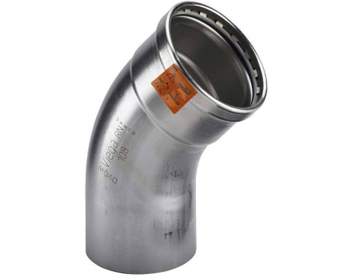 Угол-вставка пресс 45 град. нержавеющая сталь Sanpress Inox XL VIEGA 108
