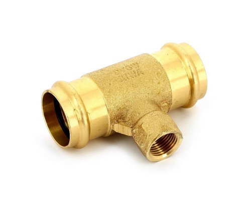 Тройник пресс-В IBP 35 х 1/2" х 35 бронза Тройник пресс-В IBP 35 х 1/2" х 35 бронза