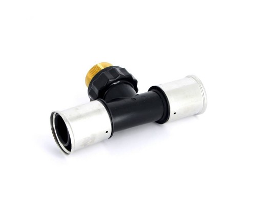 Тройник пресс-Н1/2" PVDF HENCO 50х1"1/2х50