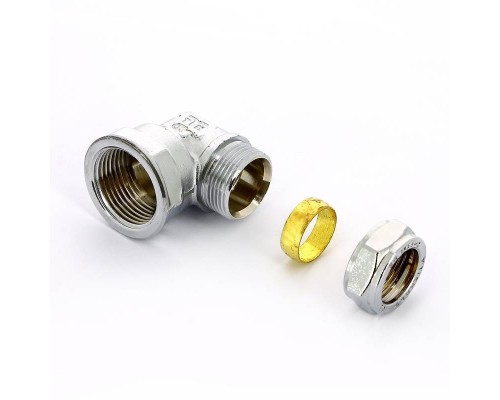 Угол обжим-В хромированный TIEMME 10х1/2"