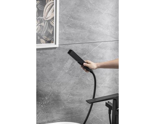 Allen Brau Infinity Смеситель для ванны с душем, цвет: черный матовый 5.21009-31