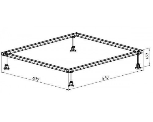 Allen Brau Каркас для поддона 93x83x16h см 8.00002.2