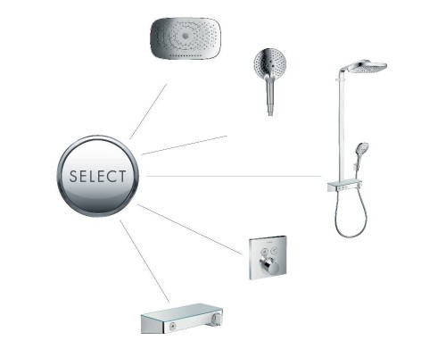 Ручной душ HansGrohe 120 HG Raindance Select S 3jet белый/хром