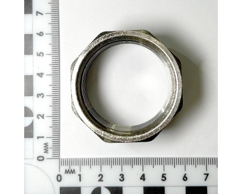 Футорка резьбовая DN40х32 Н 1.1/2 x В 1.1/4 латунь никель