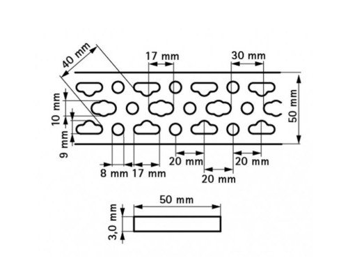 Профиль Walraven монтажный 50x3х2000мм BISMAT