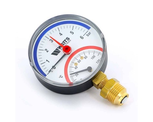 Термоманометр радиальный F+R828 WATTS Ind 6 бар 120°C 1/2"