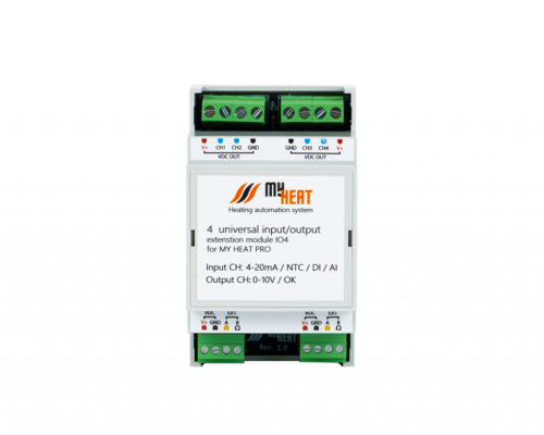Блок расширения дискретно-аналоговых входов/выходов MyHeat IO4