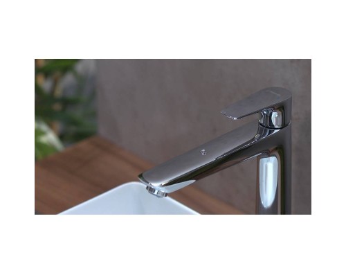 Смеситель для раковины HansGrohe 240 HG Talis E однорычажный со сливным гарнитуром хром