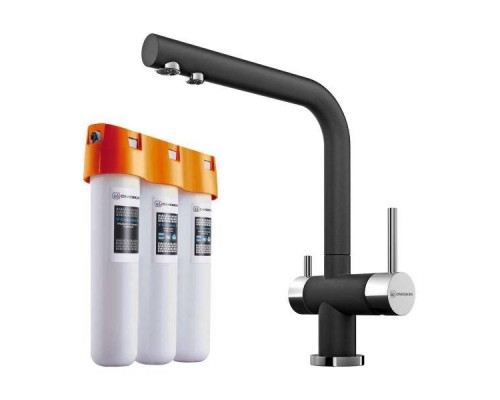 Omoikiri Nagano-BL   Pure Drop Lite Смеситель для кухни   фильтр, цвет: черный 4047.8028