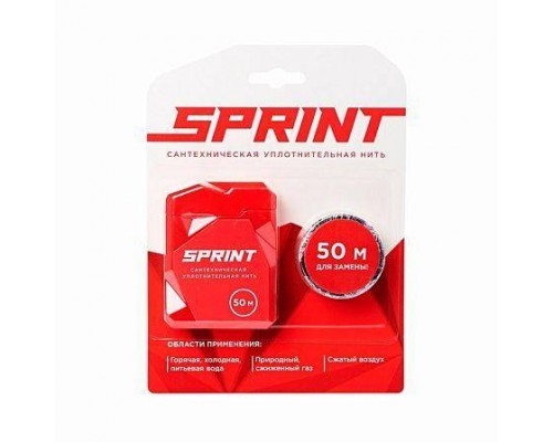 Нить уплотнит бокс+катушка 2х50м вода, газ в блистере SPRINT 04061 Нить уплотнит бокс+катушка 2х50м вода, газ в блистере SPRINT 04061
