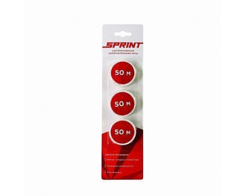 Нить уплотнит набор катушек 3х50м вода, газ в блистере SPRINT 04063 Нить уплотнит набор катушек 3х50м вода, газ в блистере SPRINT 04063