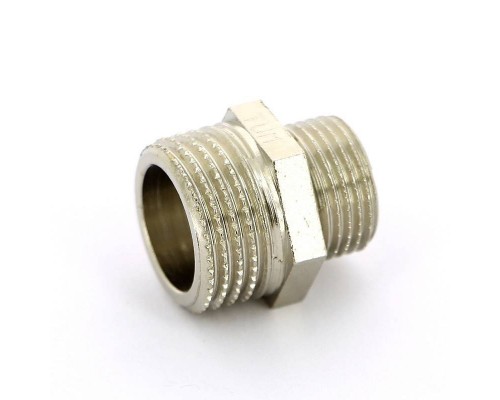 Ниппель НН никелированный TIEMME 1/2"x3/8" Ниппель НН никелированный TIEMME 1/2"x3/8"