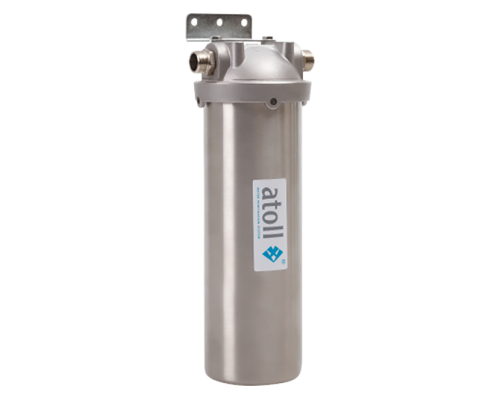 Фильтр atoll I-11SM-p STD с механическим картриджем для горячей воды металл 10" 25 мк, крон. 1/2" в