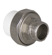 Муфта TEBO PP-R комбин. разъемная (Американка) 20х1", НР, арт. 015020904