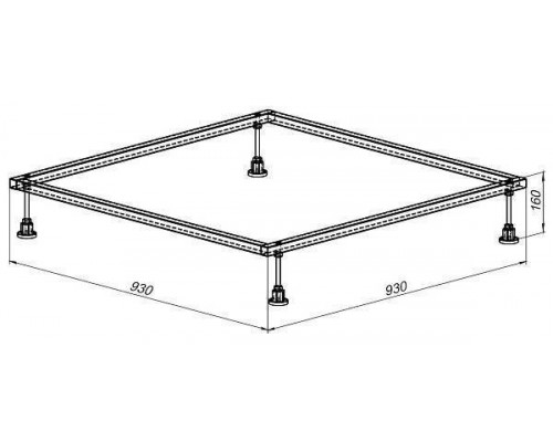 Allen Brau Каркас для поддона 93x93x16h см 8.00002 Allen Brau Каркас для поддона 93x93x16h см 8.00002