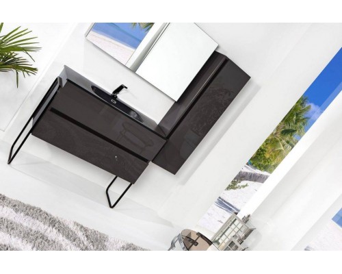 Armadi Art Vallessi Шкаф-пенал подвесной 28х35х120h см, цвет: антрацит 836-A glossy