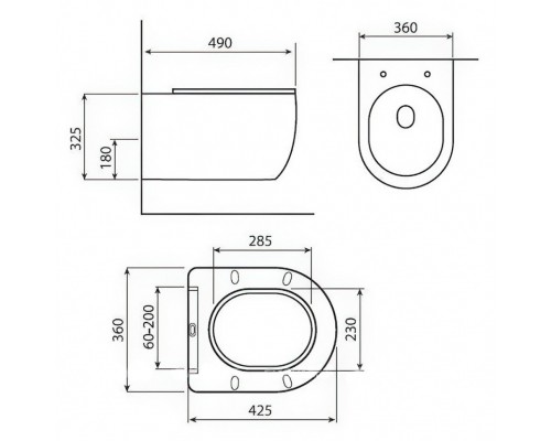 Allen Brau Priority Чаша для напольного унитаза 38x63x81,2h см, цвет: белый 4.31003.20