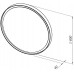 Allen Brau Infinity Зеркало подвесное круглое с подсветкой 60x60 см, цвет: черный 1.21022.BL