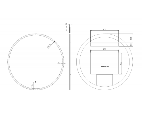 Boheme Зеркало круглое с LED подсветкой сенсор, антизапотевание 80x80h см, цвет: gun metall 545-80-GM Boheme Зеркало круглое с LED подсветкой сенсор, антизапотевание 80x80h см, цвет: gun metall 545-80-GM