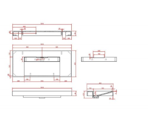 Armadi Art Flat Раковина мебельная прямоугольная 101х45,2х8h см, цвет: белый 859-100-CLCT