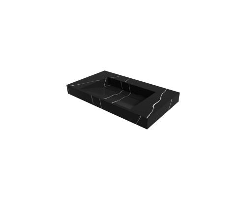 Armadi Art Flat Раковина мебельная прямоугольная 81х45,2х8h см, цвет: nero 859-080-NM