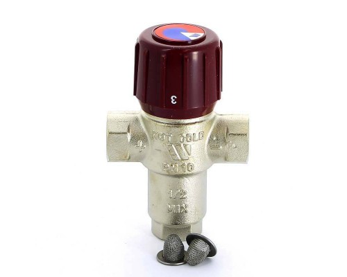 Термосмеситель AQUAMIX WATTS Ind 62C для ГВС 1/2"В диапазон регулирования 42-60˚C