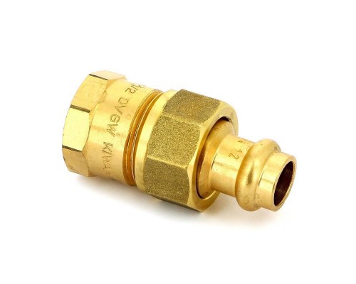 Муфта пресс-В IBP 12 х 1/2" с разъемным соединением бронза Муфта пресс-В IBP 12 х 1/2" с разъемным соединением бронза
