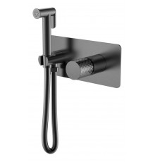 Boheme Stick Diamond Гигиенический душ со смесителем и встраиваемой частью, цвет: gun metall 127-GM