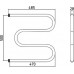 Стилье М-образный Полотенцесушитель водяной для ГВС 48,5x52,8h см, цвет: без покрытия 00004-5050
