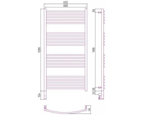 Сунержа Богема 3.0 Полотенцесушитель электрический 60x120h, лев., цвет: без покрытия 00-5802-1260 Сунержа Богема 3.0 Полотенцесушитель электрический 60x120h, лев., цвет: без покрытия 00-5802-1260