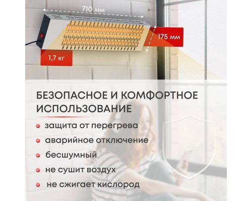 Инфракрасный потолочный обогреватель Zeder KZ-1000MI-INOX