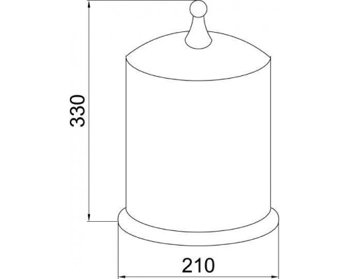 Boheme Medici Мусорное ведро напольное 21х21хh33 см, цвет: бронза 10608