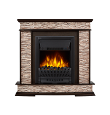 Портал Firelight Scala Classic камень сланец скалистый бурый, шпон тёмный дуб