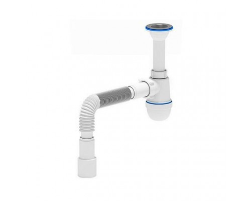 Сифон умыв/мойка бут лит/вып 1 1/2"x40 гофр 40х50 нерж/сетка АНИ Пласт C0515 Сифон умыв/мойка бут лит/вып 1 1/2"x40 гофр 40х50 нерж/сетка АНИ Пласт C0515