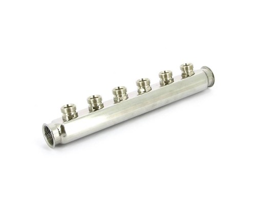 Коллектор ВВ 1" нержавеющая сталь UNI-FITT 6 выходов 3/4"EK