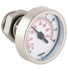 Термометр VALTEC 1/2" d 41 мм, 0-80гр., L-27 мм, G1/2 с задним подключением (VT.0617) (Италия)