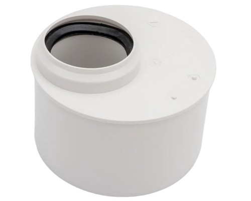 Переход эксцентрический канализационный бесшумный ПП110*50ммСИНИКОНКОМФОРТсрастр.белый(уп.20шт)