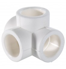 Крестовина двухплоскостная полипропиленовая PPRC 25, белая Valtec (VTp.778.0.025)