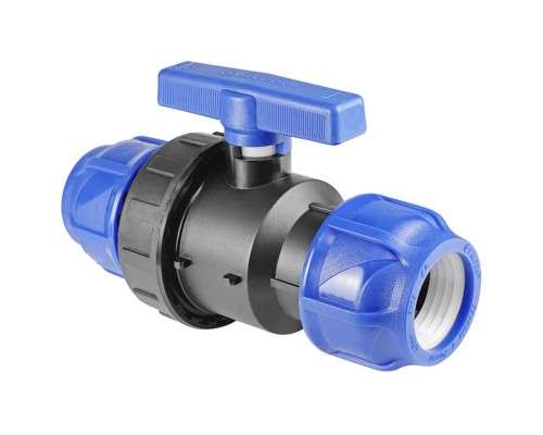 Шаровый кран ПНД компрессионный 20*20 мм (VALFEX)