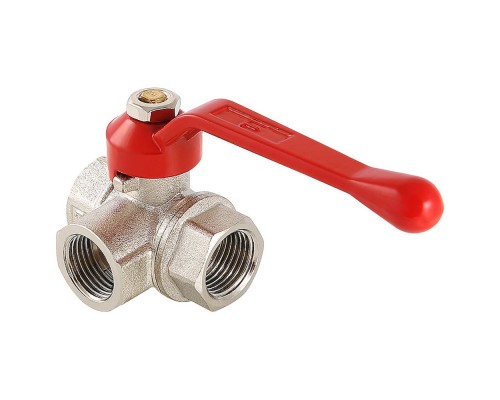 Кран шаровый трехходовый "рычаг" ВВ внутренняя резьба Т-образный 3/4" (Vt.361) уп 4 шт