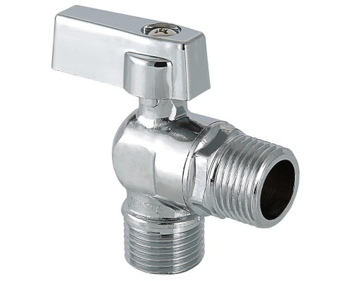 Кран шаровый угловой для подключения сантехнических приборов НН НР 1/2*3/4 (Valtec VT392) уп 14 шт